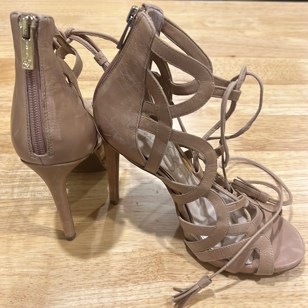 Jessica Simpson strappy heels in size 7M.